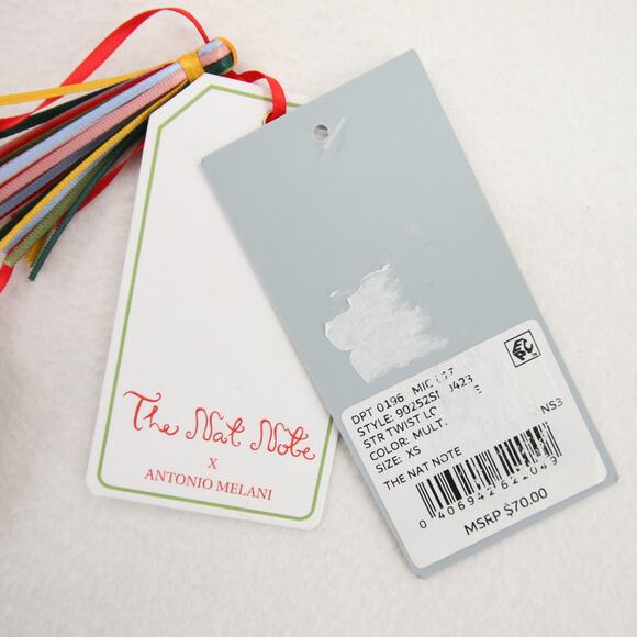 Antonio Melani Bikini Top Striped Twist Front Bralette Bandeau Retro Style XS - Picture 5 of 16